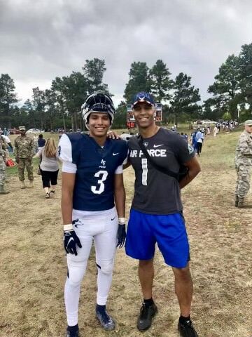 Guillory and dad Air Force